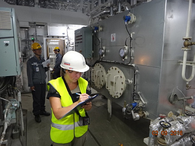 Специалисты АО «ЦНИИМФ» провели исследования построенного судна-газовоза на соответствие санитарно-гигиеническим требованиям Российского законодательства (1-3 сентября 2016 года)